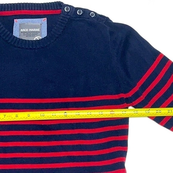 Race Marine Woman Blue and Red Stripes Sweater Size L - Picture 11 of 14